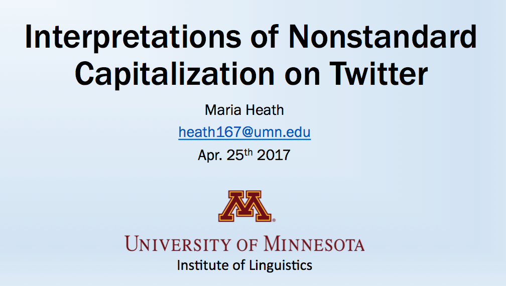 Interpretations of Nonstandard Capitalization on Twitter